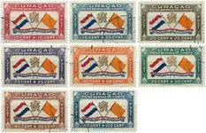 Tani Curacao, Nederlandse Antillen 1941 - Luchtpostzegels NVPH LP18-LP25 - Gebruikt