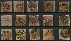 Wysoka jakość Denemarken - 15 stuks 4 RBS op insteekkaart - gestempeld