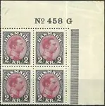 Denemarken - AFA 151 in marginale blokken - postfris Oryginalny