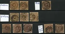 Denemarken - 4RBS op stockkaart - gestempeld Rabat