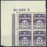 Denemarken - AFA 168 postfris blok van 4 met randnummer Oryginalny