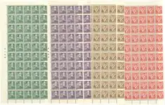 Denemarken - AFA 229-232 postfris in veldelen met 50 zegels Niska cena