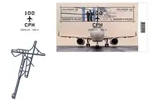 Denemarken - CPH Airport 100 jaar - FDCmetsouvenirvelletje Nowość