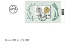 Ekspresowa dostawa Denemarken - De Kronen: 150 jaar Deense munteenheid - FDCmetsouvenirvelletje