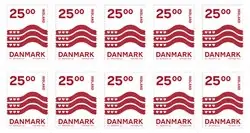 Denemarken - Definitives 2024, domestic rate - Postfrisse strip van 10 Darmowa dostawa