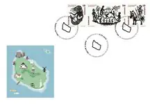 Denemarken - Europa 2022 / mythes en legenden - FDC enkel - FDC met één postzegel op elk Darmowa dostawa