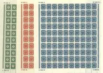 Denemarken - Gevouwen complete vellen serie AFA 154-156 - postfris Zwrot pieniędzy