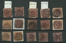 Denemarken - Kaart met verschillende 4 RBS-postzegels Oryginalny