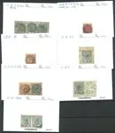 Denemarken - Kaart met verschillende Deense gestempelde postzegels Autentyczny