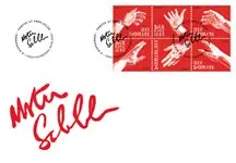 Denemarken - Handen, kunst - FDC met postzegel Oferta limitowana