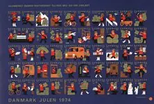 Denemarken - Kerstvelletje 1974 - Ongetand Premium