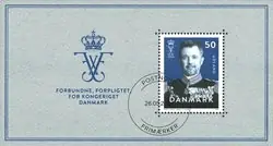 Denemarken - King Frederik X - Gestempeld souvenirvelletje Tani