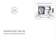 Denemarken - Portret gravure I - FDCmetsouvenirvelletje Tylko dziś