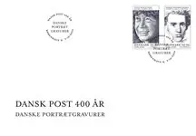 Denemarken - Portret gravure I - FDC met postzegel Oryginalny
