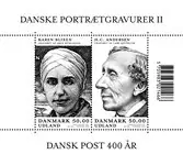 Szybka dostawa Denemarken - Portret gravure II - Postfris souvenirvelletje