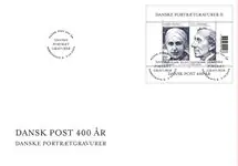 Denemarken - Portret gravure II - FDCmetsouvenirvelletje Oferta limitowana