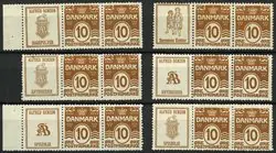 Zwrot pieniędzy Denemarken - Verzameling reclamezegels op 1 insteekkaart - Ongebruikt