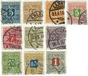Denemarken 1907 - Krantenzegel AFA 1-10 - Gebruikt Darmowa dostawa