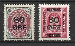 Zwrot pieniędzy Denemarken 1915 - AFA 82 - 83 - Postfris