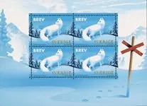 Zweden - Arctic Fox - Postfris souvenirvelletje Zwrot pieniędzy