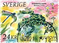 Zweden - EUROPA 2021 Endangered National Wildlife - Gestempeld stamp Wysoka jakość