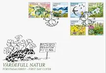 Wyprzedaż Zweden - EUROPA Precious Nature - FDC met rolzegel