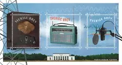 Zweden - Radio through the ages - Postfris souvenirvelletje Premium