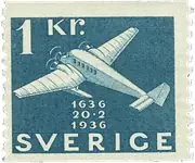 Darmowa dostawa Zweden 1936 - Facit 257 - 300 jaar Posterijen