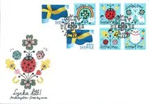Zweden - Good luck/Vlag - FDC Oryginalny