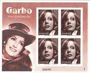 Autentyczny Zweden - Greta Gabo - Postfris souvenir velletje