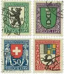 Zwitserland - 1925 - Michel 214/17 - Gebruikt Wyprzedaż
