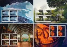 Zwitserland - J.R.R. Tolkien - 4 postfris souvenirvelletjes Nowość