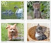 Zwitserland - Cute animals - Postfrisse serie van 4 Kup teraz