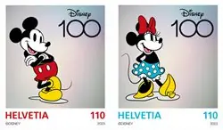 Zwitserland - Disney 100e verjaardag - Postfrisse serie van 2 Tani