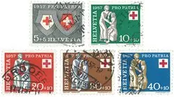 Zwitserland - Pro Patria 1957 - Michel 641/45 - Gebruikt Wyprzedaż