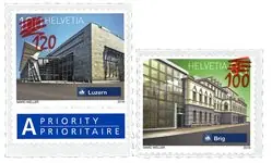 Zwitserland - Swiss railway with overprint - Postfrisse serie van 2 Kup teraz