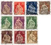 Tani Zwitserland 1908 - MICHEL 101x-110x - Gebruikt