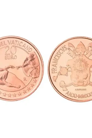 Vaticaan 2023 20 euro 'Schepping van de mens' Unc Szybka dostawa