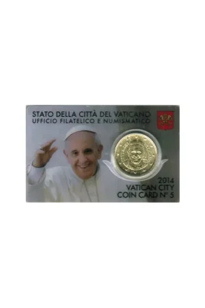 Vaticaan 2014 50 Cent in coincard Nummer 5 Rabat