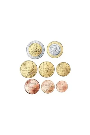 Oryginalny Serie Griekenland 2010 UNC met de normale 2 euromunt