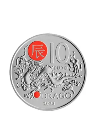 Zwrot pieniędzy San Marino 2023 10 Euro 'Jaar van de draak' Unc