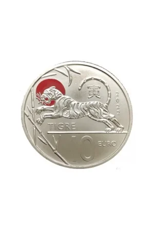 Oferta limitowana San Marino 2022 10 Euro 'Jaar van de tijger' Unc