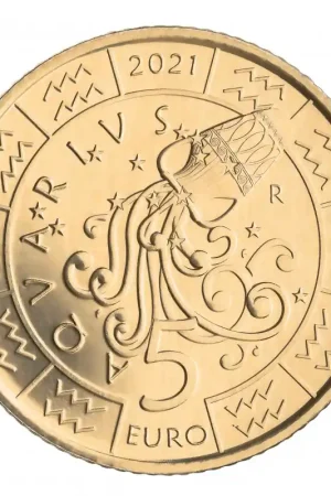 San Marino 2021 5 Euro Zodiac-Waterman Unc Najlepsza cena