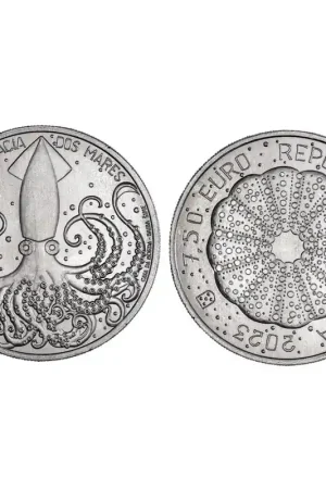 Popularny Portugal 2023 7½ euro 'Literacia Dos Mares-Geletterde van de Zee' Unc