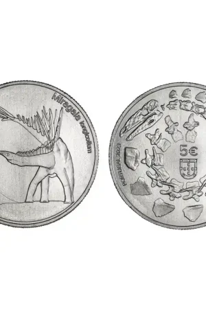 Wysoka jakość Portugal 2023 5 Euro 'Dinosaurus-Maragaia Lonicollum' Unc