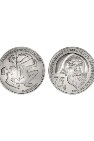 Portugal 2021 7½ euro 'Ferdinand Magellan' Unc Autentyczny
