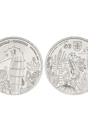 Darmowa dostawa Portugal 2021 5 Euro 'Zeepaardje' Unc