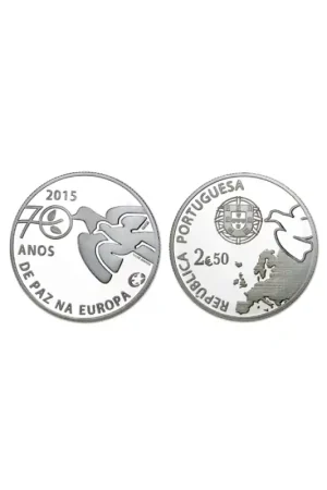 Portugal 2015 2½ 70 jaar vrede in Europa Unc Autentyczny