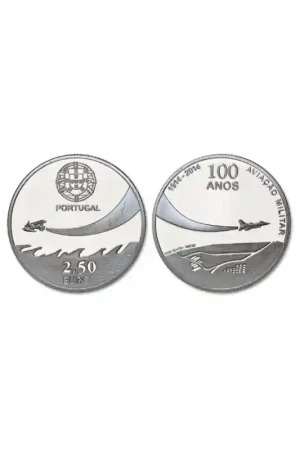 Szybka dostawa Portugal 2014 2½ euro 100 Jaar Militaire vluchten