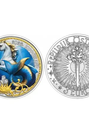 Oostenrijk 2026 3 euro 'Mythische wezens - Hypocampus' Unc Zwrot pieniędzy